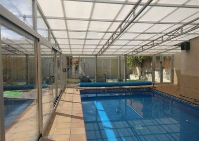 Cerramiento aluminio piscina Mazariegos (Palencia)